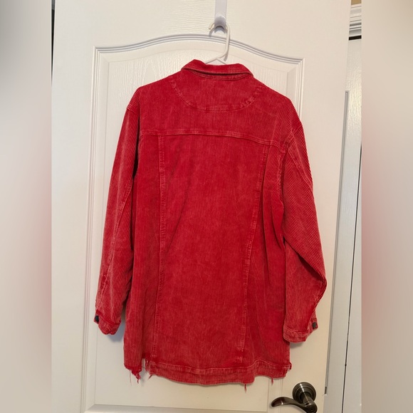 POL Size Small NWT Ruby Red Long Cord Shacket - Picture 4 of 5